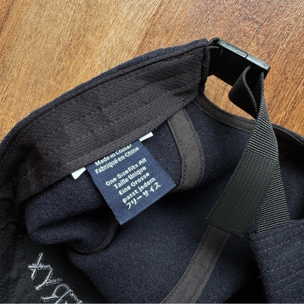 Arc'teryx 5 Panel Wool Hat Navy Blue Unisex Adults Adjustable SnapBack Cap - Picture 6 of 9